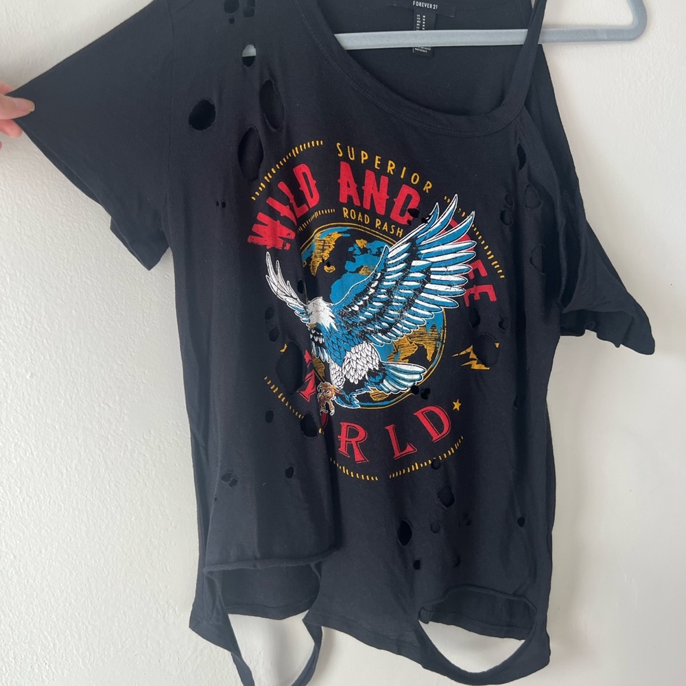 Forever 21 Distressed Top - Picture 2 of 6